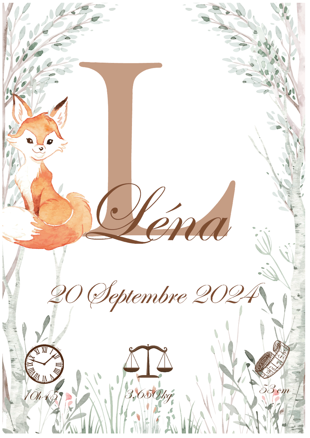 Affiche Naissance Renard