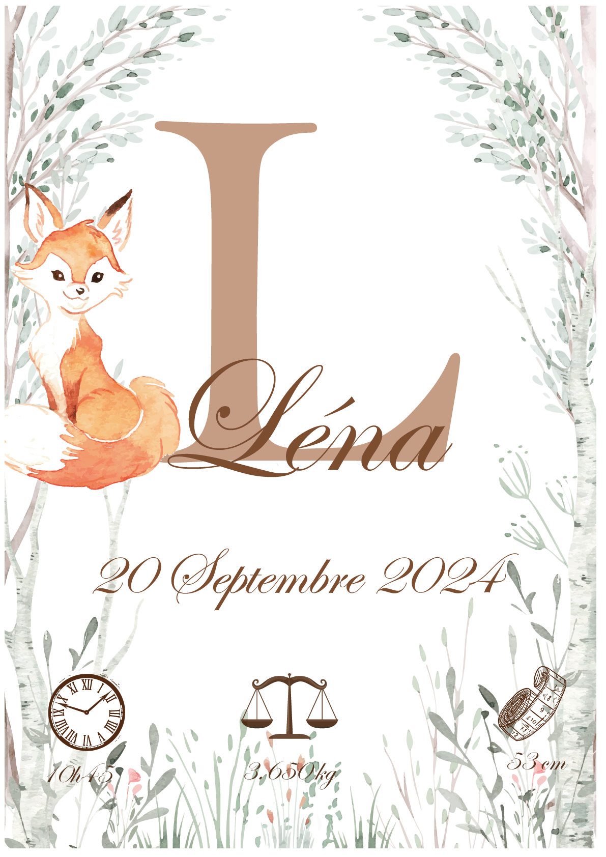 Affiche Naissance Renard