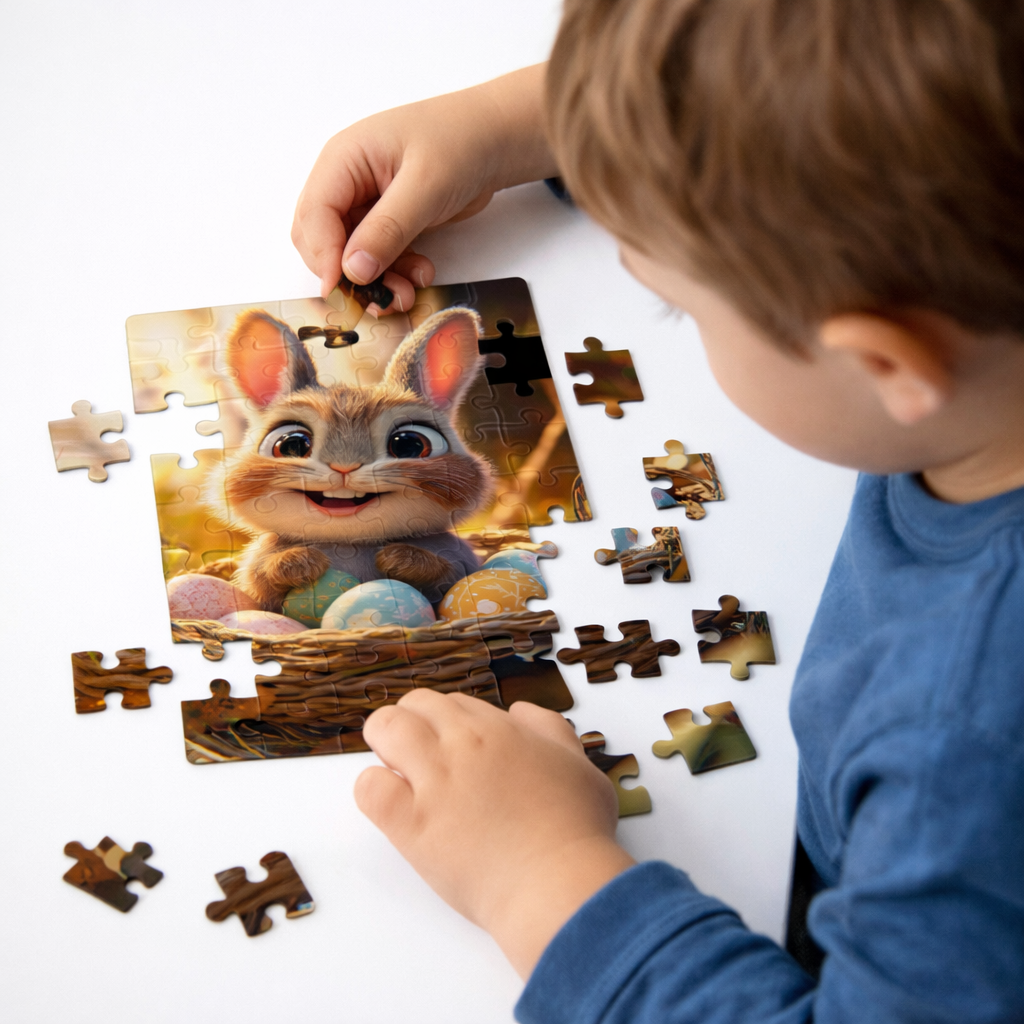 Puzzle 35 pièces Lapin de Pâques