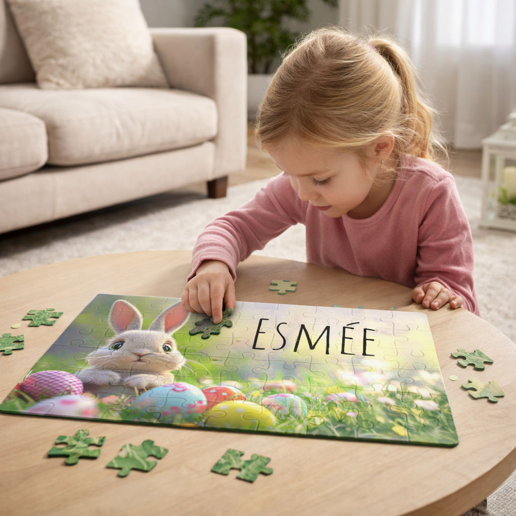 Puzzle 35 pièces Lapin de Pâques Personnalisable