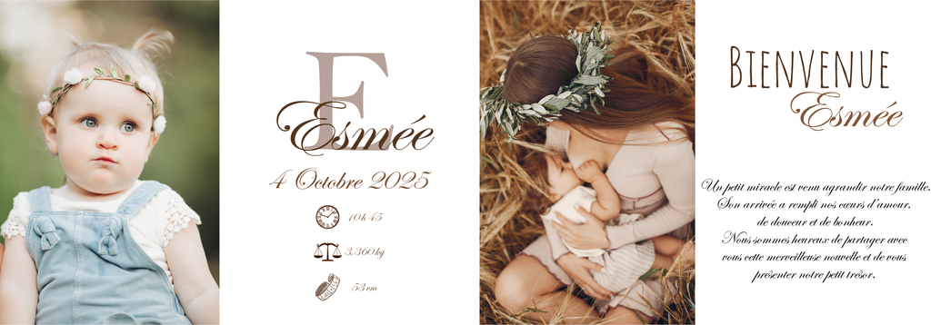 Faire part Naissance Esmée
