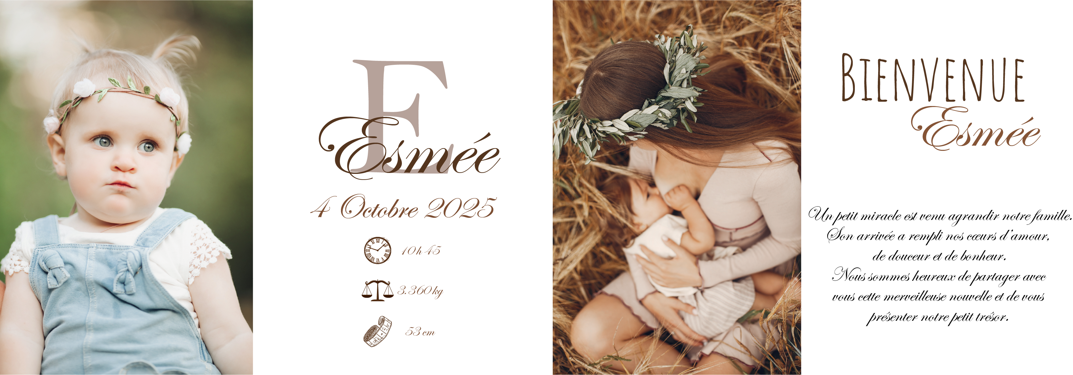 Faire part Naissance Esmée