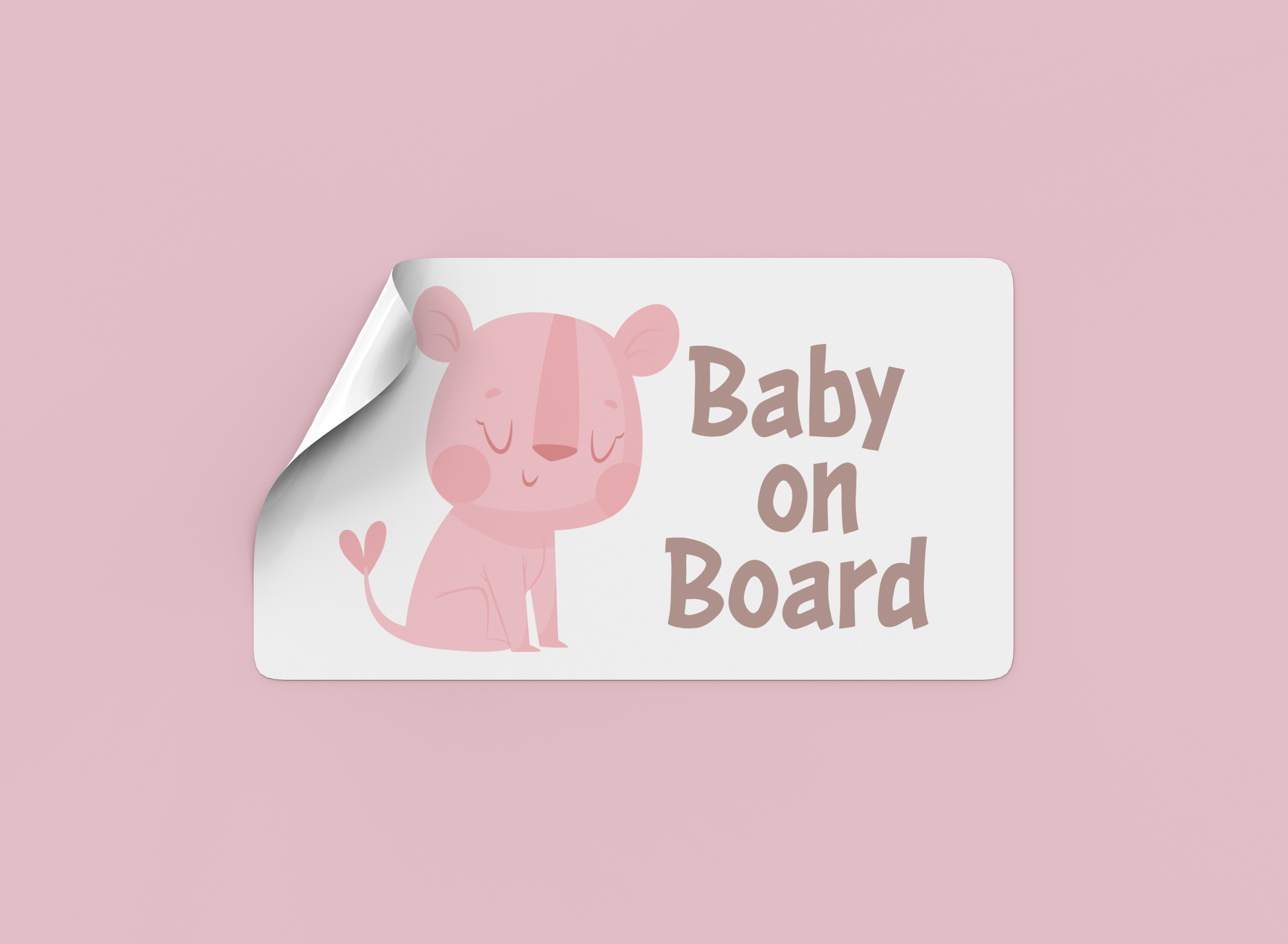 Stickers bébé à bord Lionne