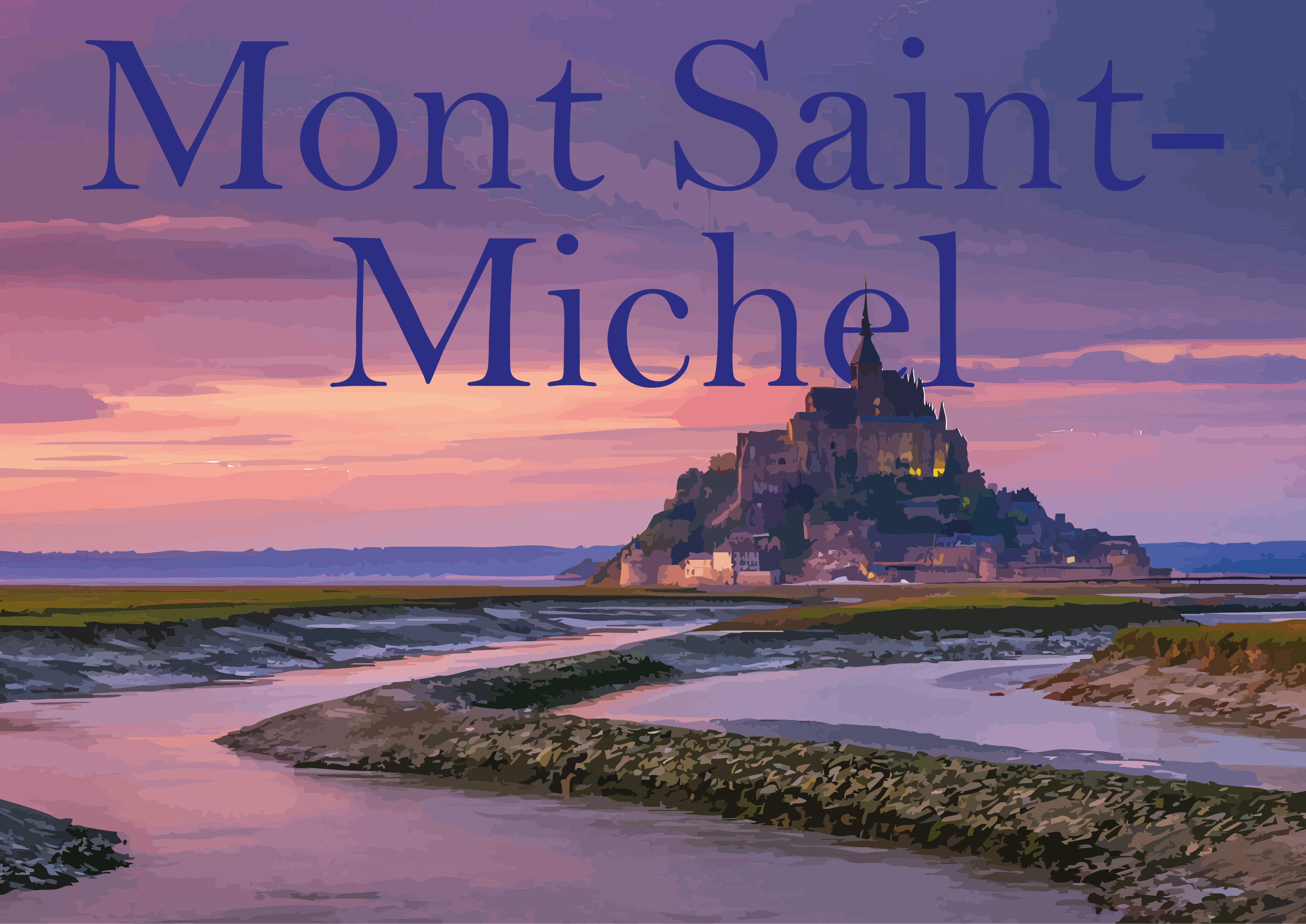 Affiche Décorative Mont Saint-Michel