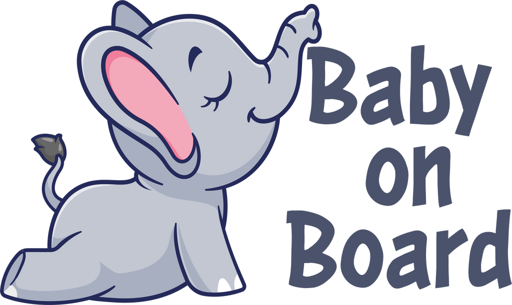 Stickers bébé à bord Eléphant