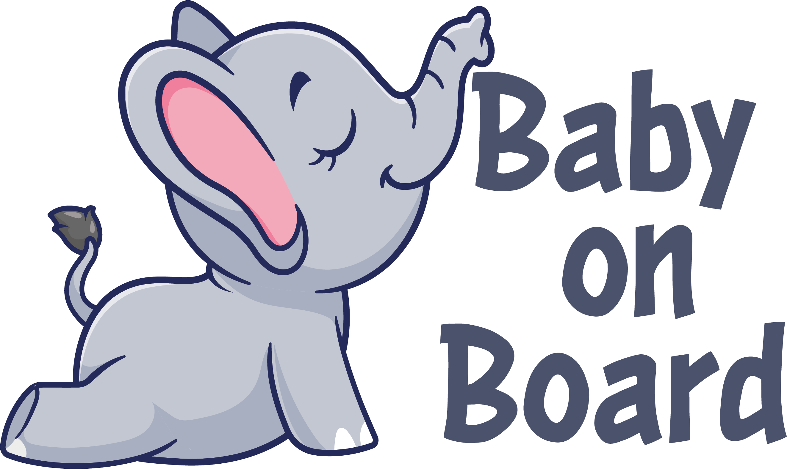 Stickers bébé à bord Eléphant