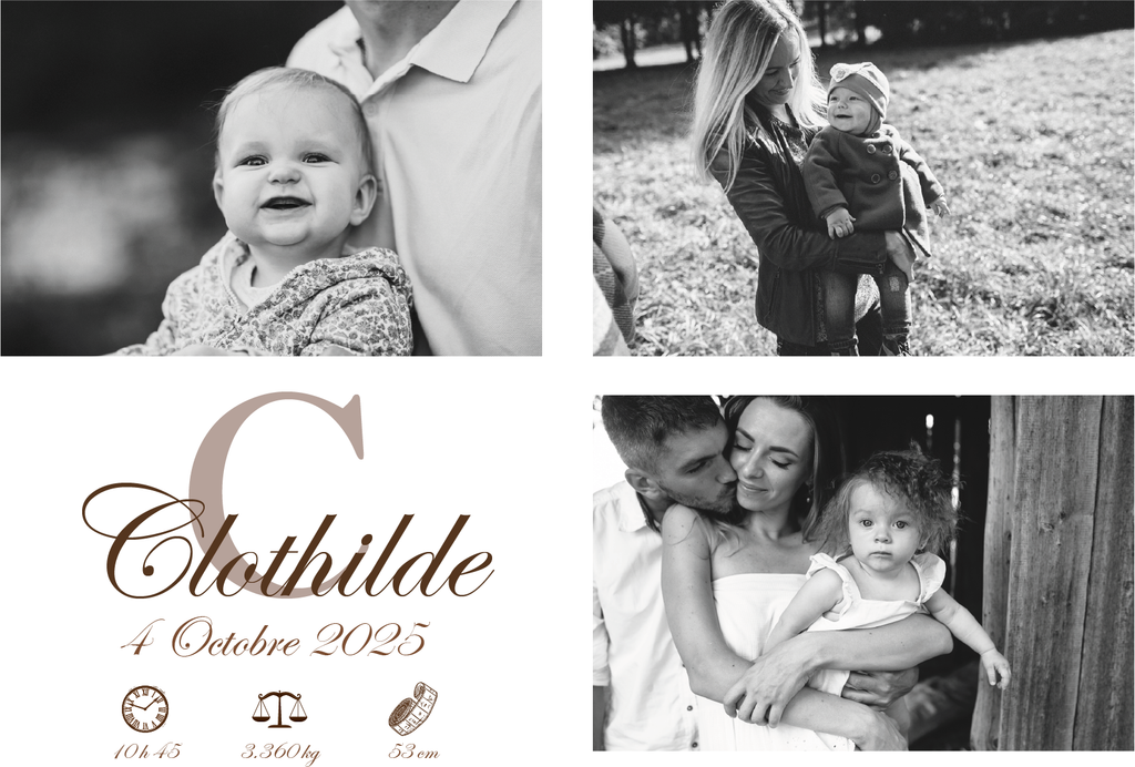 Faire part Naissance Chlothilde