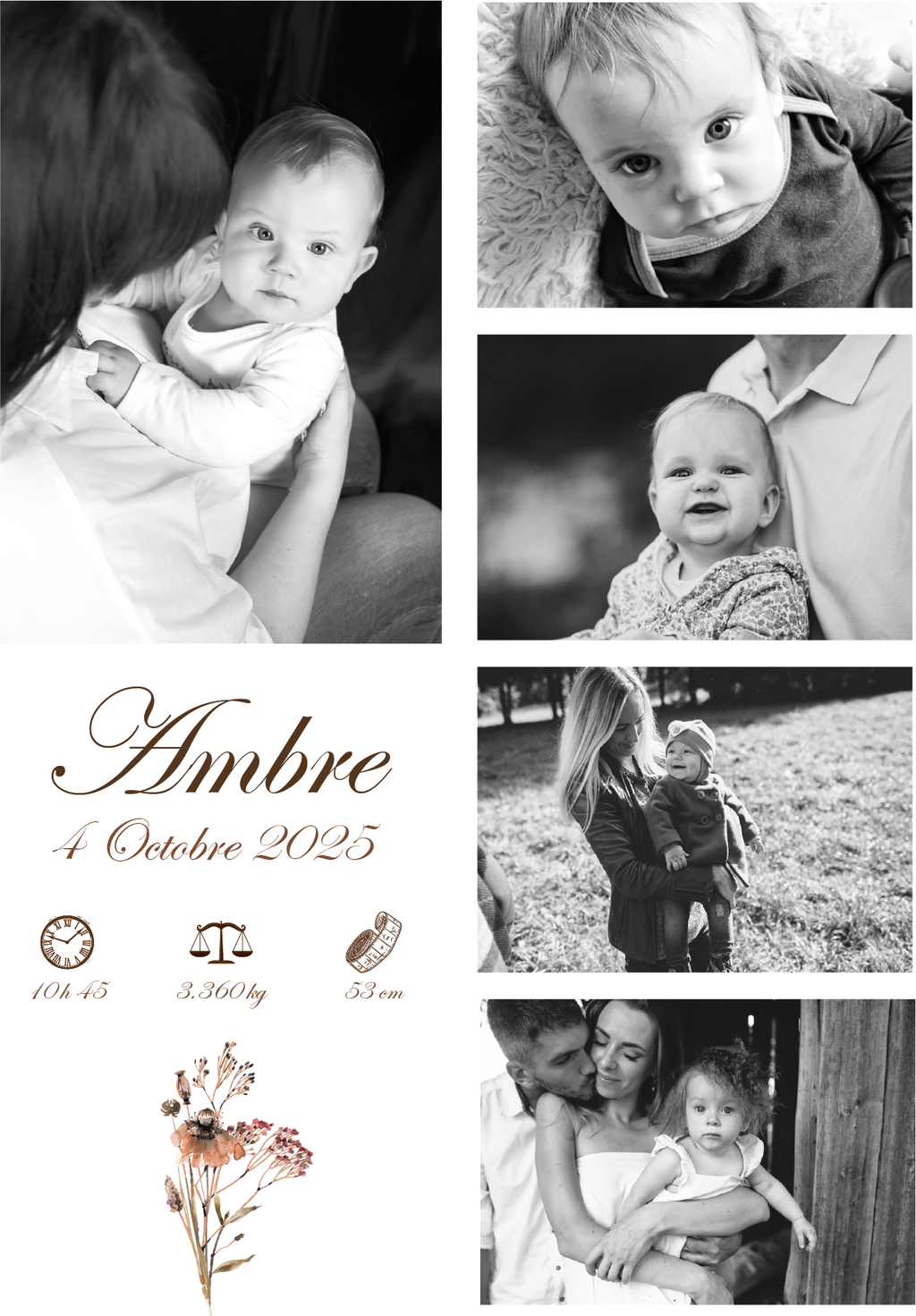 Faire part Naissance Ambre
