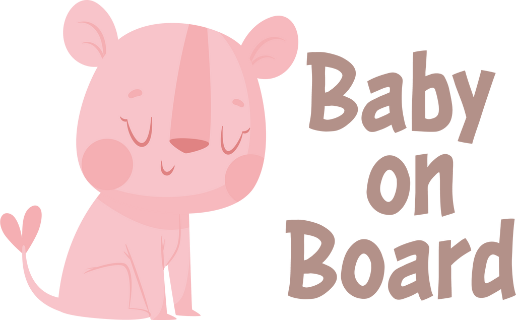 Stickers bébé à bord Lionne