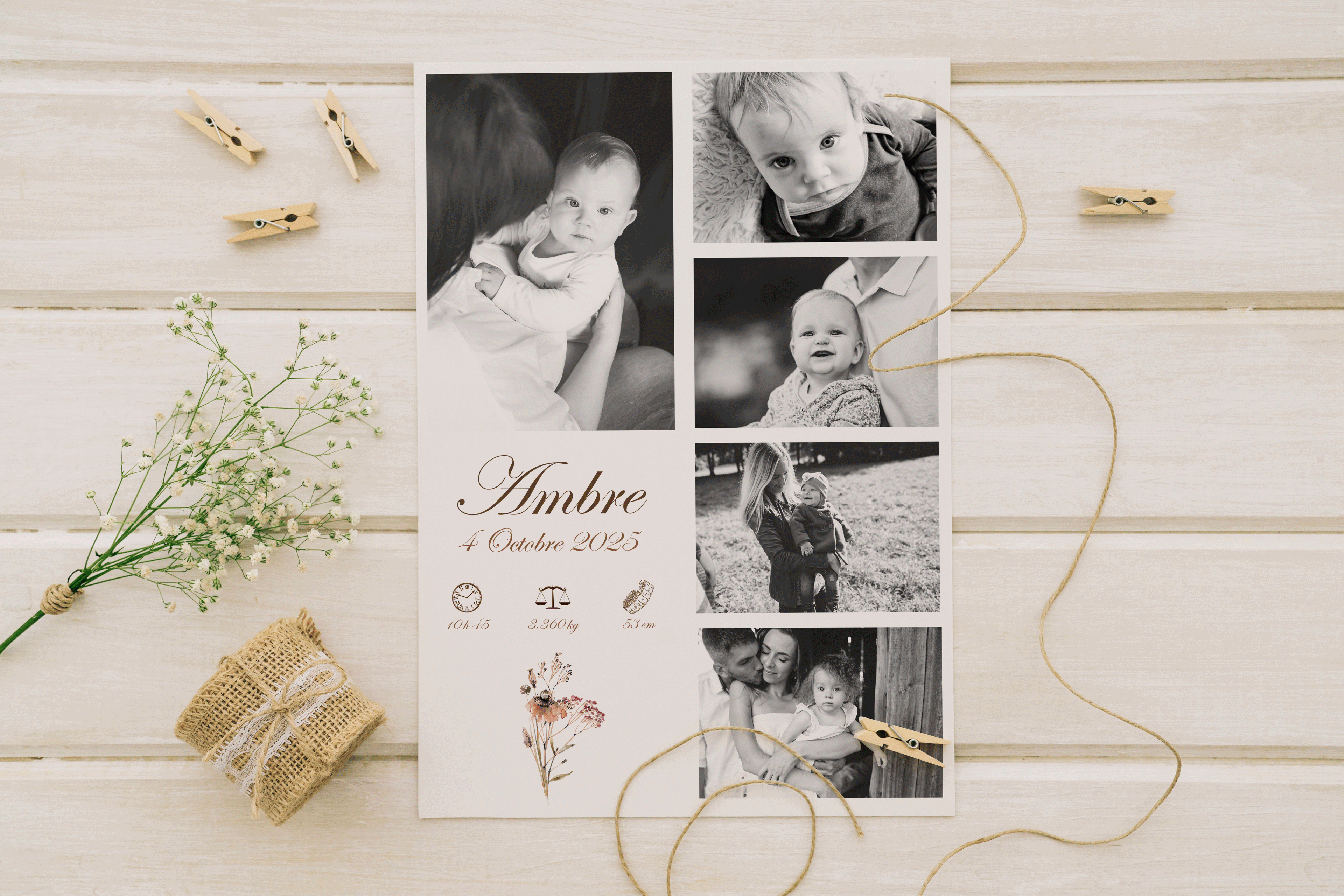 Faire part Naissance Ambre