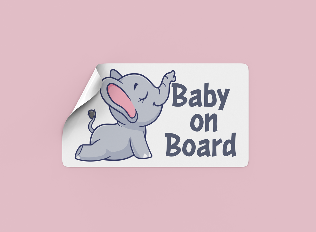 Stickers bébé à bord Eléphant
