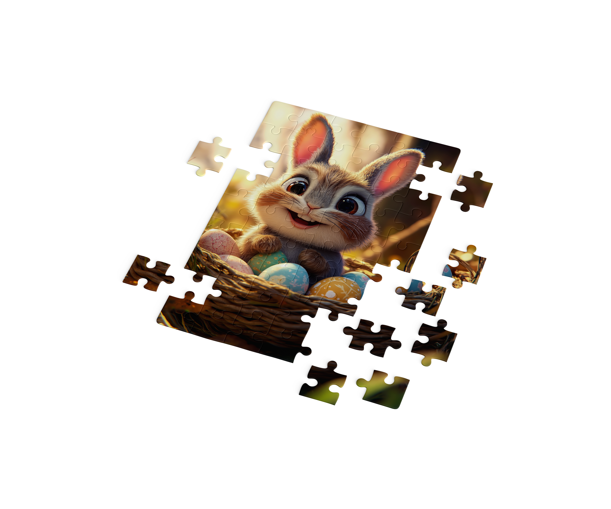 Puzzle 35 pièces Lapin de Pâques
